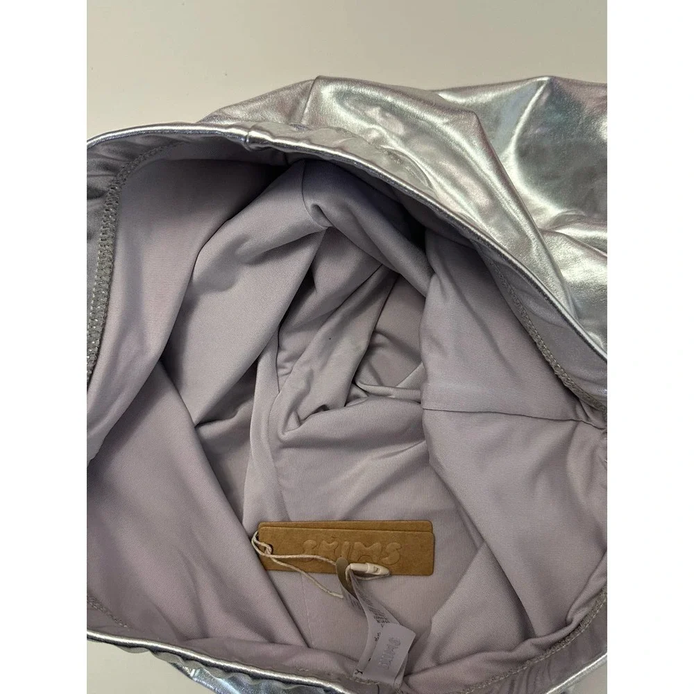NWT Skims Metallic nickel shorts size M